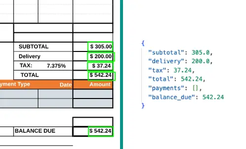 Custom Data Extraction Example